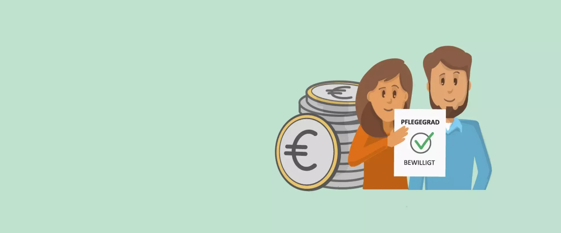 Bild: Ein Stapel mit Eurostücken neben Eltern