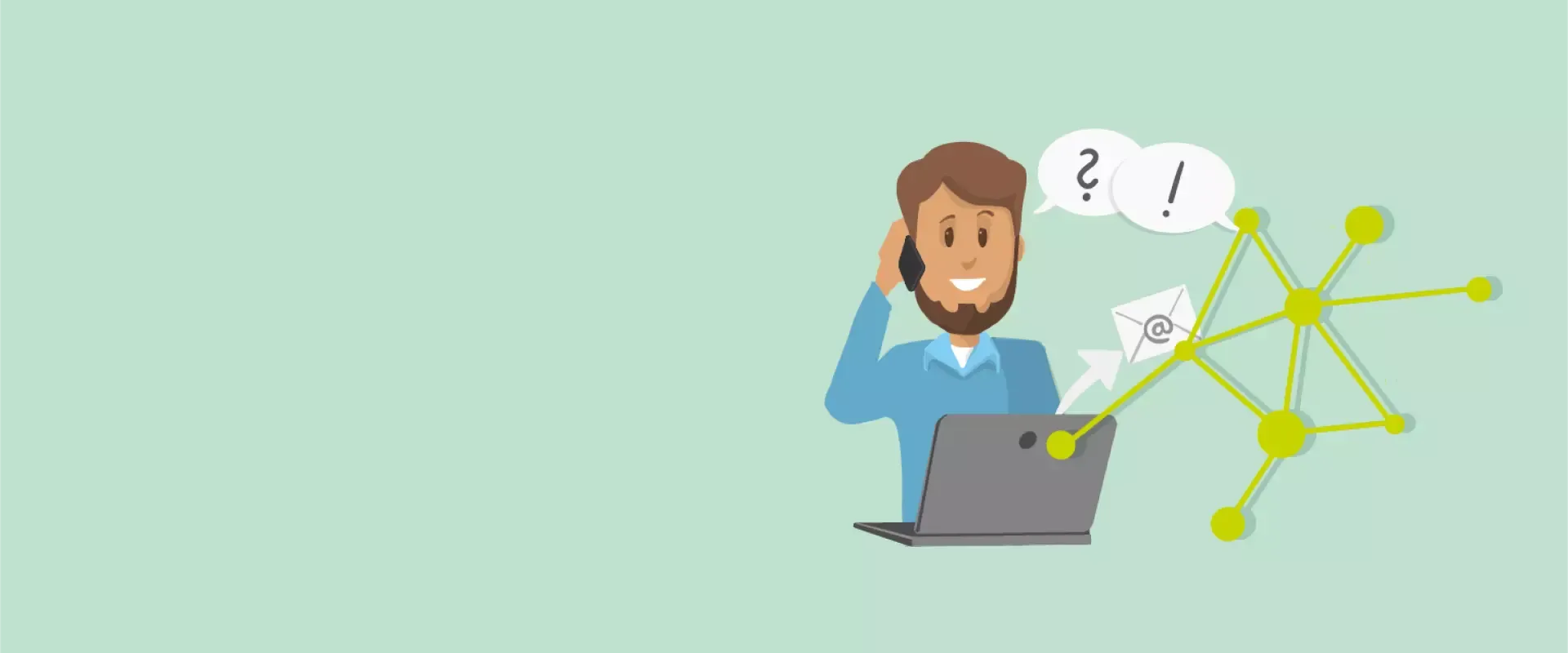 Bild: Ein Mann am Telefon