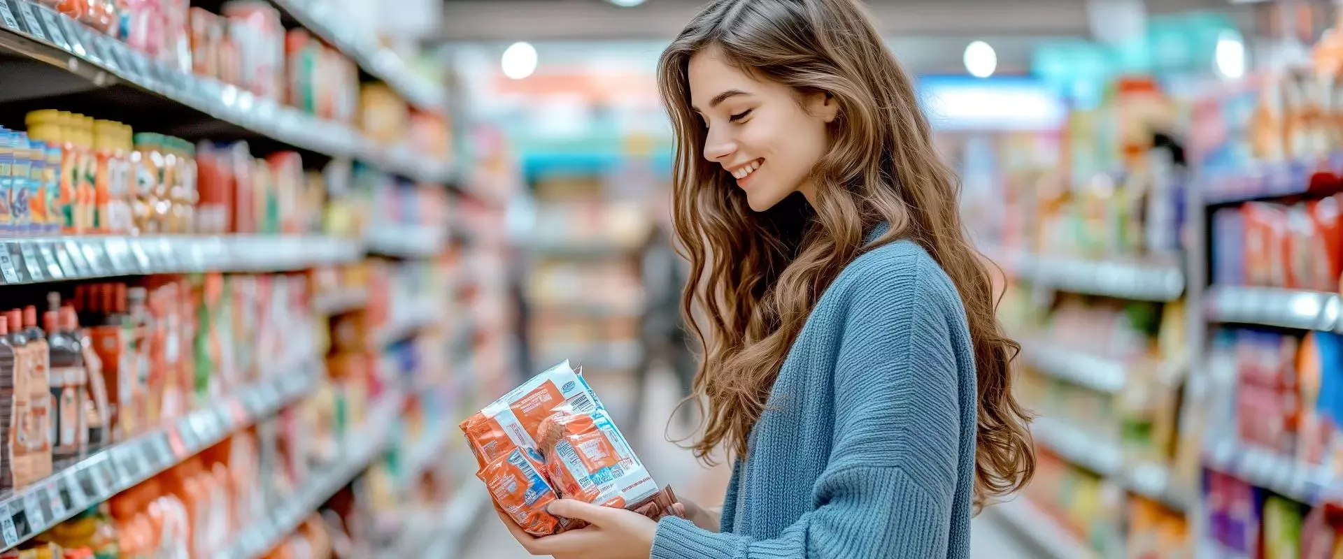 Jungendliche Dame geht Einkaufen