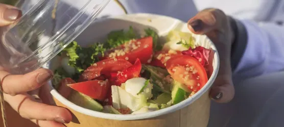 Bild einer Salatportion des mobilen Dienstes